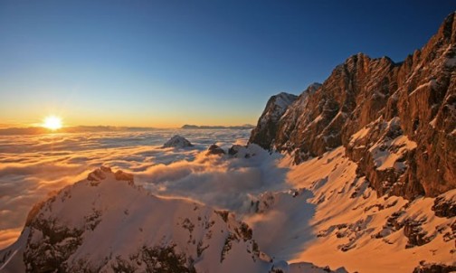 Abendrot am Dachstein