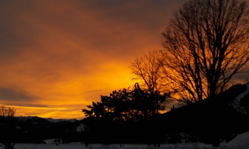 Abendrot in Ramsau am Dachstein